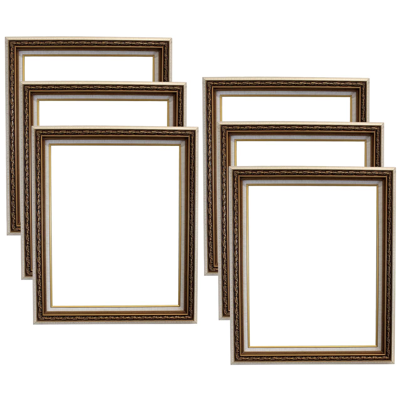 6 Pack: White Crackle 16" x 20" Open Back Frame by Studio Décor®